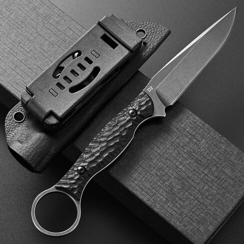 C1344 سكين ذو نصل ثابت، D2 شفرة فولاذية G10 مقبض EDC أداة سكين للبقاء في الهواء الطلق والتنزه والتخييم in Kuwait