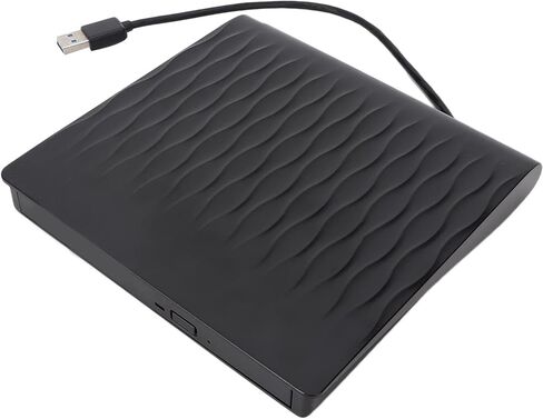 محرك أقراص ضوئي خارجي مدمج مقاس 12.7 مم USB 3.0 ذو حبيبات مرتفعة باللون الأسود لنظام التشغيل WindowsLinuxMac، محرك الأقراص الضوئية in Kuwait