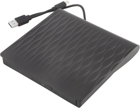 محرك أقراص ضوئي خارجي مدمج مقاس 12.7 مم USB 3.0 ذو حبيبات مرتفعة باللون الأسود لنظام التشغيل WindowsLinuxMac، محرك الأقراص الضوئية in Kuwait