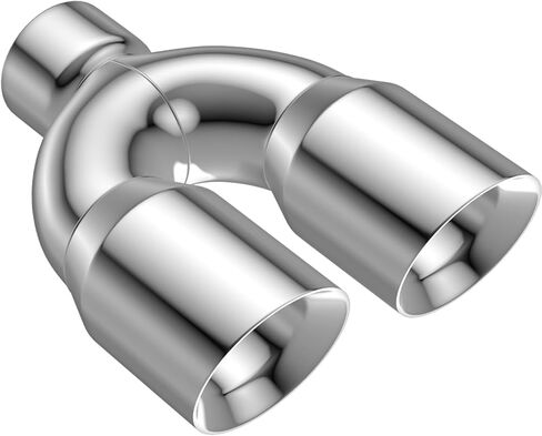 2.5" Dual Exhaust Tip,2.5 Inch Inlet 3.5 inch outlet 9.5" Long Tail Pipe, Double Wall Polished Stainless Steel Exhaust Tip, Car Tailpipe 2pack in Kuwait
