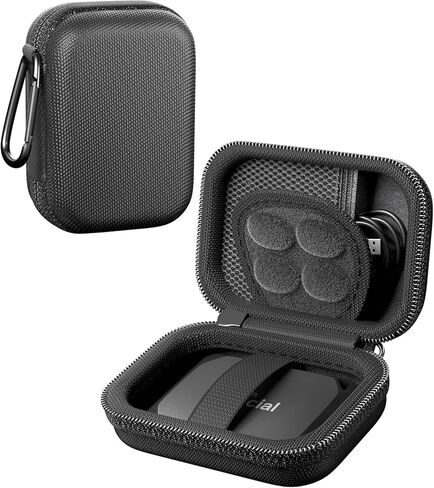 ProCase Hard Carrying Case for Crucial X10/ X9/ X10 Pro/ X9 Pro Portable SSD, USB 1TB 2TB 4TB 6TB 8TB Shockproof External Solid State Drive Travel Organizer, Small Cable Accessories Storage Bag -Blue in Saudi Arabia