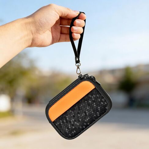 حافظة القرص الصلب لجهاز SanDisk Extreme PRO Portable SSD بسعة 500 جيجابايت - 8 تيرابايت، منظم السفر للمصورين ومحترفي الأعمال، حامل لـ 2 SSD، وبطاقات SD، ومحركات أقراص USB وكابلات للسفر للعمل (حقيبة فقط) in Saudi Arabia