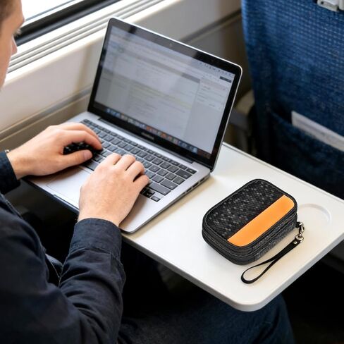 حافظة القرص الصلب لجهاز SanDisk Extreme PRO Portable SSD بسعة 500 جيجابايت - 8 تيرابايت، منظم السفر للمصورين ومحترفي الأعمال، حامل لـ 2 SSD، وبطاقات SD، ومحركات أقراص USB وكابلات للسفر للعمل (حقيبة فقط) in Saudi Arabia