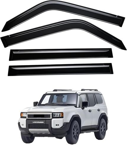 Extra Durable Window Visor Compatible with 2020-2024 to/yo/ta Highlander Tape-On Rain Guard Side Window Vent Deflector,4-Pcs in Kuwait