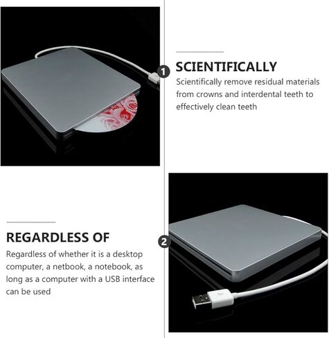 محرك أقراص DVD USB 3.0 خارجي من DOITOOL وموقد أقراص مضغوطة لأجهزة الكمبيوتر المحمول، جهاز إعادة كتابة أقراص DVD المحمولة باللون الرمادي الفضي متوافق مع Windows وأنظمة التشغيل الأخرى، محرك أقراص ضوئي للبيانات الخارجية in Saudi Arabia