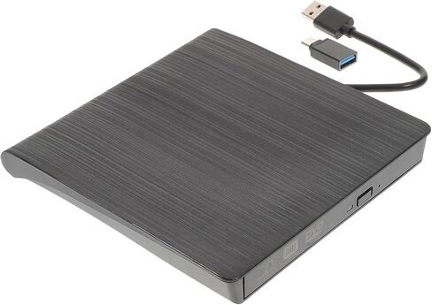 DOITOOL External USB 3.0 Slot-in CD DVD Rw Optical Drive Burner Recorder for Laptop and Desktop, 12.7mm Black Drive Compatible with Windows and Other Operating Systems in Saudi Arabia