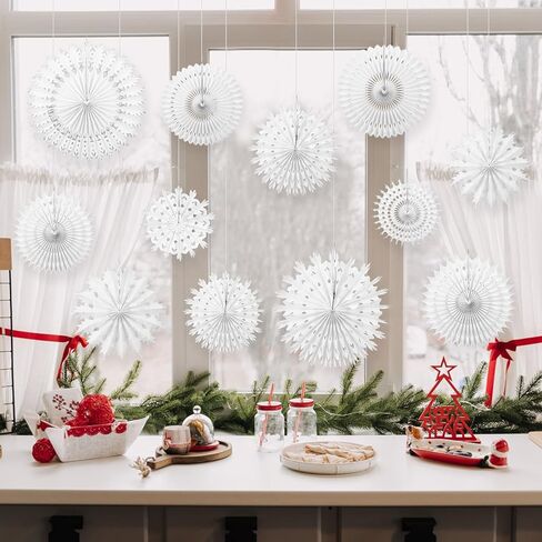 NOVWANG 12 Pack Heart Paper Fans, 13 Inch Red Heart Shaped Valentines Day Hanging for Valentines Party Decorations Anniversary Wedding Bridal Shower Photo Backdrops in Saudi Arabia
