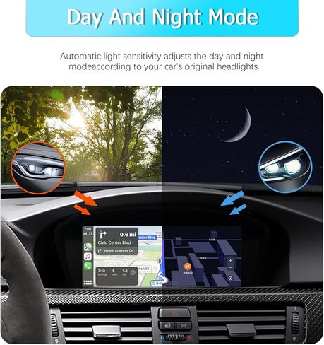شاشة لمس 8.9 بوصة فائقة الدقة 1920x720 لسيارة BMW وAIOMERUI Wireless CarPlay وAndroid Auto، متوافقة مع 3 Series 5 Series E60 E61 E90 E91 (2005-2008)، نظام Linux التوصيل والتشغيل in Saudi Arabia