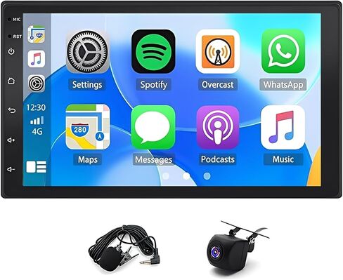 راديو سيارة ستيريو لسيارة Nissan Frontier 2005-2009 مع CarPlay Android Auto، شاشة لمس عالية الدقة 7 بوصة راديو Android 13 AHD كاميرا / بلوتوث / نظام تحديد المواقع / ميكروفون 2 جيجابايت + 32 جيجابايت مستقبل راديو السيارة in Kuwait