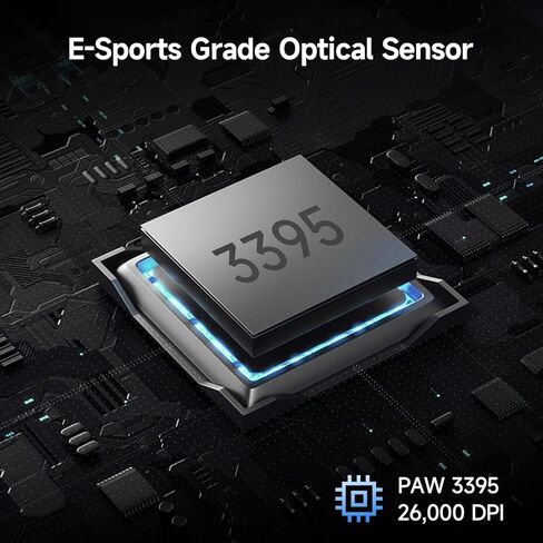 ماوس ألعاب لاسلكي MCHOSE L7 Pro خفيف للغاية 39 جرام، ماوس ألعاب Esport مع 26K DPI، مفتاح بصري، أزرار قابلة للبرمجة، اقتراع مزدوج 8K ومستشعر PAW3395، اتصال ثلاثي الوضع، جهاز الكمبيوتر/Mac - أبيض in Kuwait