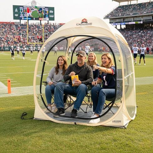 خيمة رياضية منبثقة - خيمة فقاعية مقاومة للماء في الهواء الطلق مع حصيرة أرضية وغطاء علوي، خيام فقاعية شفافة تتسع لـ 2/4 أشخاص للمناسبات الرياضية والتخييم والهتاف وصيد الأسماك in Kuwait