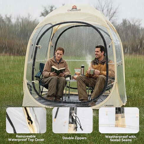 خيمة رياضية منبثقة - خيمة فقاعية مقاومة للماء في الهواء الطلق مع حصيرة أرضية وغطاء علوي، خيام فقاعية شفافة تتسع لـ 2/4 أشخاص للمناسبات الرياضية والتخييم والهتاف وصيد الأسماك in Kuwait