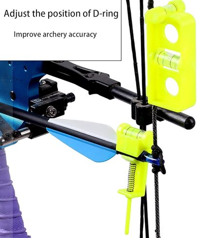 Archery Level Bow Tuning and Mounting String Level Combo Plastic Arrow Level Compound Bows Tuning and Mounting String Archery Tuning Level Combo Accessory, Yellow in Saudi Arabia
