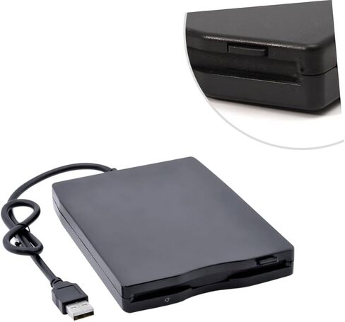Vaguelly External USB Floppy Disk Drive Portable Diskette Data Transfer Device for Lightweight Design for Travel Easy Compatibility in Saudi Arabia