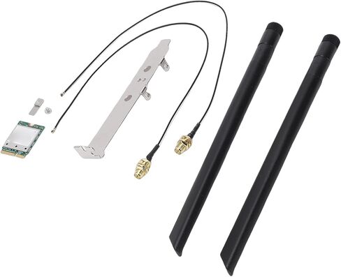 WiFi 7 Wireless Card, M.2 Network Adapter with 2.4GHz 5GHz 6GHz Band 5.8Gbps Speed 4K QAM Technology, for Winos 11 Laptops in Saudi Arabia