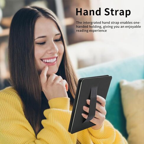 حافظة جمالية منقطة لجهاز Kindle Paperwhite الجيل الثاني عشر مقاس 7 بوصات/Kindle Colorsoft Signature Edition 2024 مع حزام يد وغطاء فوليو من الجلد الفاخر حافظة واقية للقارئ الإلكتروني in Saudi Arabia