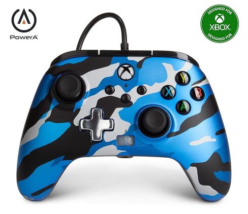 وحدة تحكم سلكية محسنة PowerA لأجهزة Xbox Series X|S - مموهة باللون الأزرق المعدني، لوحة ألعاب، وحدة تحكم ألعاب فيديو سلكية، وحدة تحكم ألعاب، مرخصة رسميًا لأجهزة Xbox (متجددة) in Saudi Arabia