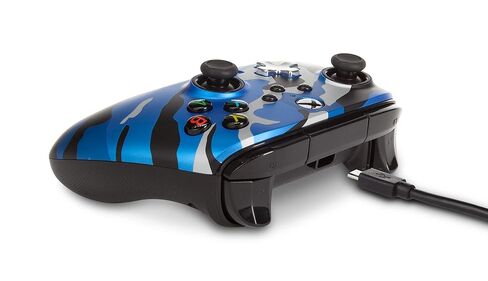 وحدة تحكم سلكية محسنة PowerA لأجهزة Xbox Series X|S - مموهة باللون الأزرق المعدني، لوحة ألعاب، وحدة تحكم ألعاب فيديو سلكية، وحدة تحكم ألعاب، مرخصة رسميًا لأجهزة Xbox (متجددة) in Saudi Arabia