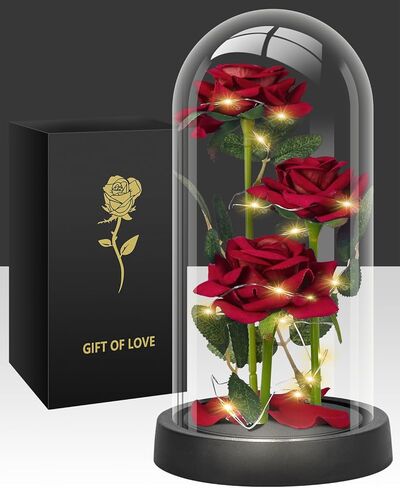 Glass Rose Mothers Day Flower Gifts for Mom from Daughter Son, Birthday Gifts for Women Mom Wife Girlfriend, Handmade Glass Roses Flowers Womens Gifts for, Anniversary, Womens Day, Mothers Day in Saudi Arabia