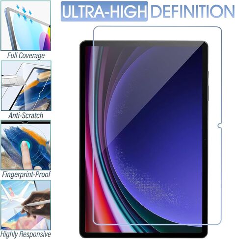 Backlit Keyboard Case for Samsung Galaxy Tab S10 Lite/ S10 FE/ S9 FE 5G 10.9 Inch/Tab S9 11 Inch with Screen Protector &Mouse, Wineecy 7 Colors Light Detachable Wireless Keyboard PU Leather Folio Case in Saudi Arabia