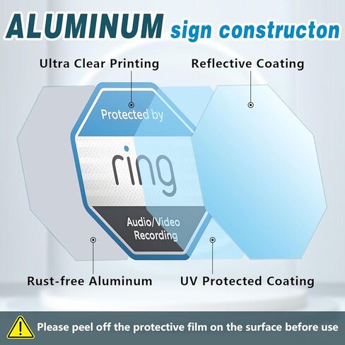 1 Yard Sign-ring with 4 Window Stickers compatible with Ring Home Security System,Security Yard Sign-ring with with Stake (STAKE INCLUDED) in Saudi Arabia