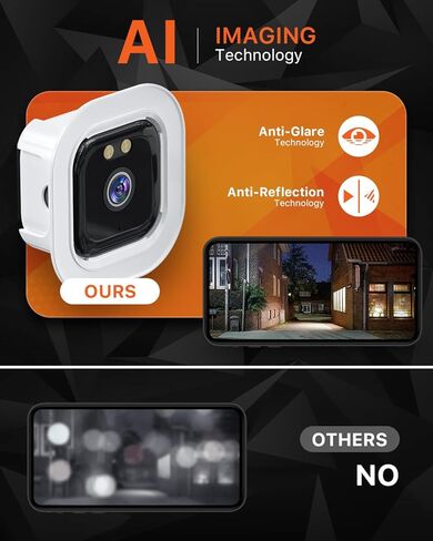 كاميرا نافذة 2K مع بطاقة SD سعة 32 جيجابايت، رؤية ليلية AI 5G/2.4G WiFi كاميرا داخلية لأمن المنزل في الهواء الطلق، نافذة AI مضادة للتوهج واكتشاف الحركة وتطبيق 20+ صفارات الإنذار، محادثة صوتية ثنائية الاتجاه - حزمة واحدة in Saudi Arabia
