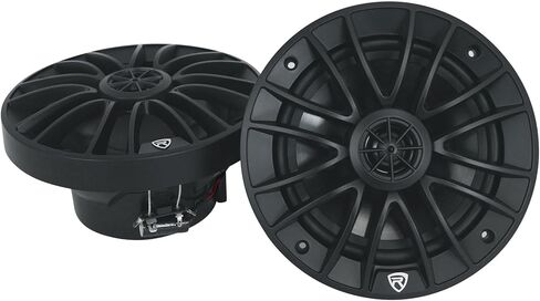 مكبرات صوت Rockville RM-PREMIUM-65 باللون الأسود مقاس 6.5 بوصة للقوارب البحرية، 600 وات الذروة/150 وات RMS، 4 أوم، صوت واضح، تصميم مقاوم للماء، معالجة عالية الطاقة للقوارب والمركبات الخارجية، 4 قطع in Saudi Arabia