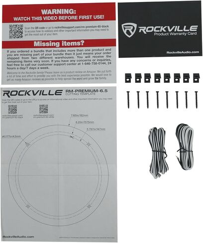 مكبرات صوت Rockville RM-PREMIUM-65 باللون الأسود مقاس 6.5 بوصة للقوارب البحرية، 600 وات الذروة/150 وات RMS، 4 أوم، صوت واضح، تصميم مقاوم للماء، معالجة عالية الطاقة للقوارب والمركبات الخارجية، 4 قطع in Saudi Arabia