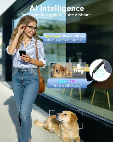 CJkao Smart Glasses with Camera, Bluetooth Music & Call, 800W HD Camera Glasses, 1080P Video Recording, Built-in ChatGPT Voice Assistant Control for Men Women(White) in Saudi Arabia