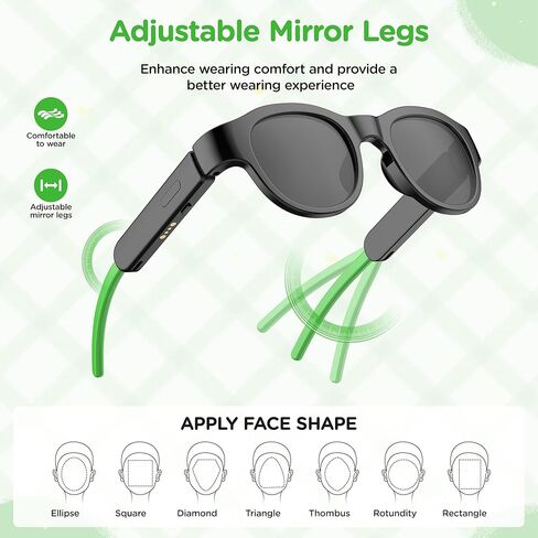 Kids Smart Bluetooth Audio Glasses with LED Lights, Open-Ear Stereo Sound, Touch Controls, Magnetic Charging, for kids4-12 Years,Girl Gifts (Pink) in Saudi Arabia