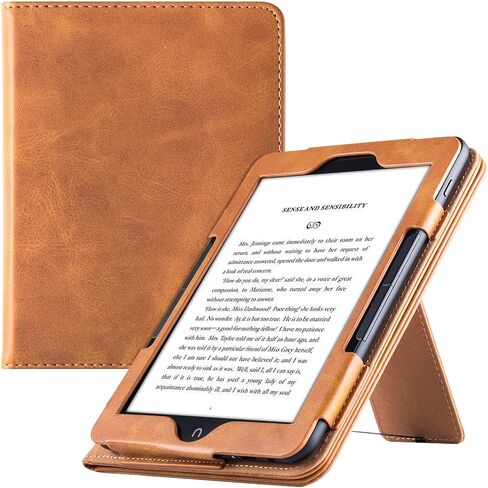 BOZHUORUI Case for 7.8" Nook GlowLight 4 Plus (2023) | Built-in Foldable Stand & Hand Strap | Book Folio Style | Premium PU Leather Sleeve Cover (Mangnolia) in Saudi Arabia