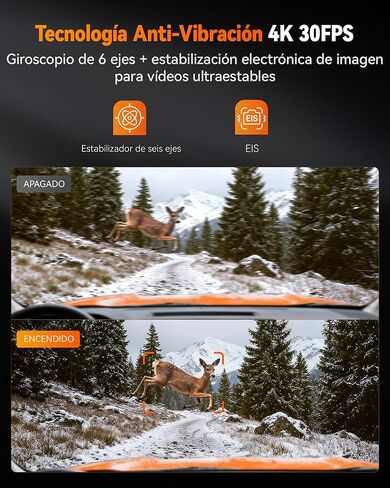 WOLFBOX X5 Duo 4K+2.5K Dash Cam مضادة للاهتزاز، 8MP STARVIS 2 IMX678 IMX675، كاميرا سيارة مزدوجة أمامية وخلفية، 5.8 جيجا هرتز Wi-Fi GPS، متضمنة بطاقة 64 جيجابايت، التحكم الصوتي، شاشة تعمل باللمس، وضع ركن السيارة in Saudi Arabia