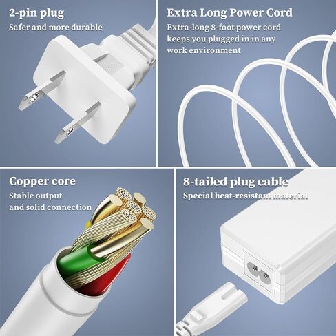 24V Power Cord for Silhouette Cutting Machine Charger Replacement for Silhouette Cameo 5 4 3 2 1 SD Electronic Cutting Tool Power Supply White Charging Cord for Silhouette in Saudi Arabia
