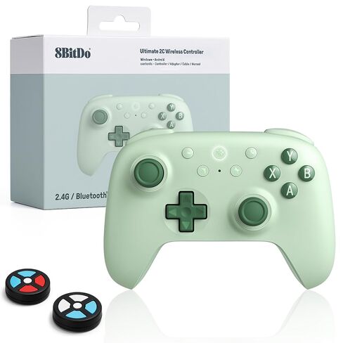 8Bitdo Ultimate 2C Wireless Controller for Windows PC and Android, with 1000 Hz Polling Rate, Hall Effect Joysticks and Triggers, and Remappable L4/R4 Bumpers (Green) in Saudi Arabia
