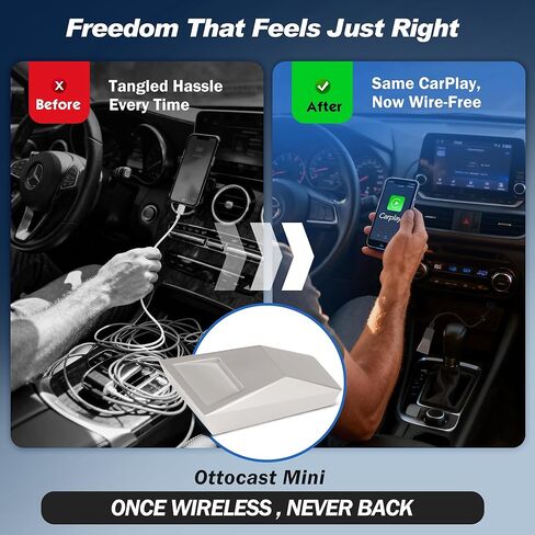Tesla Cybertruck Exterior, Wireless CarPlay Adapter for Apple iPhone & Android Auto, Wired to Wireless CarPlay, Converter for Android 11+ and iOS 10+, Instant Auto-Connect, No Latency in Saudi Arabia