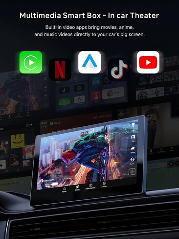 صندوق Magic CarPlay، محول CarPlay اللاسلكي يدعم بطاقة Netflix/YouTube/TF، AI Box Carplay، التوصيل والتشغيل، Drivechat مع مهارات الذكاء الاصطناعي، واي فاي مزدوج، بلوتوث، يناسب سيارات CarPlay السلكية OEM (4 جيجابايت + 32 جيجابايت) in Kuwait