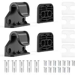 قطع غيار بوابات الأطفال القابلة للسحب من EZIGO، مجموعة كاملة من ملحقات التثبيت على الحائط بما في ذلك الأقواس والمزالج والمسامير لبوابة الأطفال العريضة جدًا 120 بوصة وبوابة شبكية وبوابة للكلاب قابلة للسحب، باللون الأسود in Kuwait