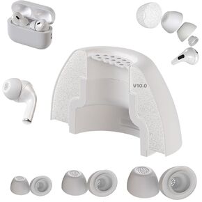 أطراف أذن بديلة من إسفنج الذاكرة AirFoams Pro Active Ultra V10.0 لأجهزة AirPods Pro 1 و2 - درع سيليكون ناعم، ملاءمة آمنة ومريحة، إلغاء الضوضاء، استبدال مدى الحياة (3 أزواج - S/M/L) in Kuwait