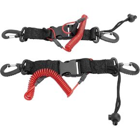 VINGVO 2Pcs Scuba Diving Lanyard, Stainless Steel Spring Coiled Lanyard, Buckle for Camera Light Underwater Photography Fishing in Saudi Arabia