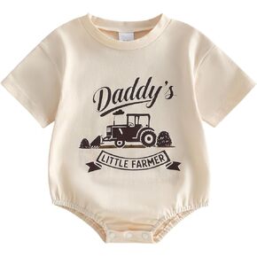 Adobabirl بيبي بوي فقاعة رومبير الوليد الزي قصيرة الأكمام Crewneck إلكتروني طباعة ارتداءها لطيف الرضع ملابس الصيف in Kuwait