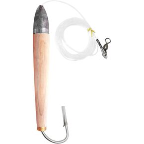 Fish WOW!® 6" Fishing Cedar Plugs Rigged Tuna Mahi Trolling Natural Wood Lure in Saudi Arabia