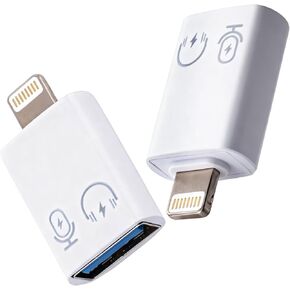قطعتان من محول Lightning ذكر إلى USB أنثى كابل مزامنة بيانات OTG، محول Lightning إلى USB A لهاتف iPhone 14/13/11/12/Pro Max/Mini/XR/X/XS/8/7، يناسب قارئ بطاقات لوحة المفاتيح MIDI وماوس الكاميرا in Kuwait