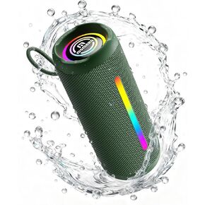 Portable Bluetooth Speaker, IPX7 Waterproof Wireless Speaker, 35W Loud Stereo Sound and Deep Bass, 24H Playtime, Bluetooth 5.4, RGB Lights, Smart Display, EQ for Home/Party/Outdoor/Gifts(Black) in Kuwait