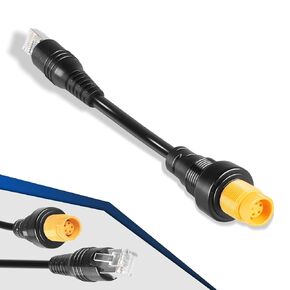 كابل محول إيثرنت RJ45 إلى 5-Pin 000-11246-001 لشاشات Simrad NSO evo2 وZeus2، موصل RJ45 ذكر إلى موصل أنثى دائري أصفر 5-Pin، كابل محول إيثرنت عالي السرعة in Kuwait