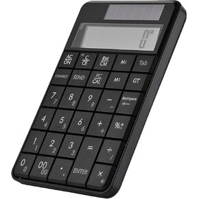 Yoidesu 2.4G USB Numeric Keypad, 29 Keys 2 in 1 Wireless Mini Number Pad Solar Power Smart Keypad & Office Calculators with LCD Display, Compact & Portable in Saudi Arabia