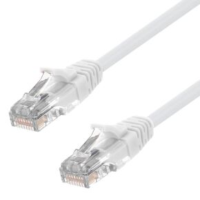 NavePoint Patch Cable, CAT5e, UTP, 24AWG/7 * 0.18 MM, 0.5 Ft, 10 Pack, White in Kuwait