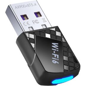 USB WiFi 6 Adapter 900Mbps - 2 in 1 Bluetooth 5.4 Dongle, Dual Band Wireless Network Adapter, Built-in Driver for PC Desktop Laptop, Windows 7/10/11 in Saudi Arabia