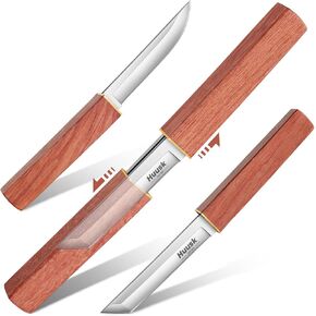 huusk Bushcraft سكين ثابت بليد سكاكين الصيد مع غمد جلدي 5 "سكين بقاء اليابان الصلب الكربوني كامل تانغ سكاكين التخييم في الهواء الطلق للرجال أبي الحاضر in Kuwait