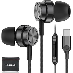 سماعة رأس USB C لهاتف Samsung S25 S24 S23 Ultra FE S22 A16 A55 A54 سماعات أذن سلكية مغناطيسية داخل الأذن من النوع C مع ميكروفون للتحكم في مستوى الصوت وإلغاء الضوضاء الاستيريو لهاتف iPhone16 15 Pro Max Pixel 9 8a in Kuwait