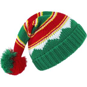 Century Star Kids Christmas Elf Hat,Long Tail Santa Hat Winter Warm Xmas Beanie for Toddler Baby New Year Party Headwear in Saudi Arabia
